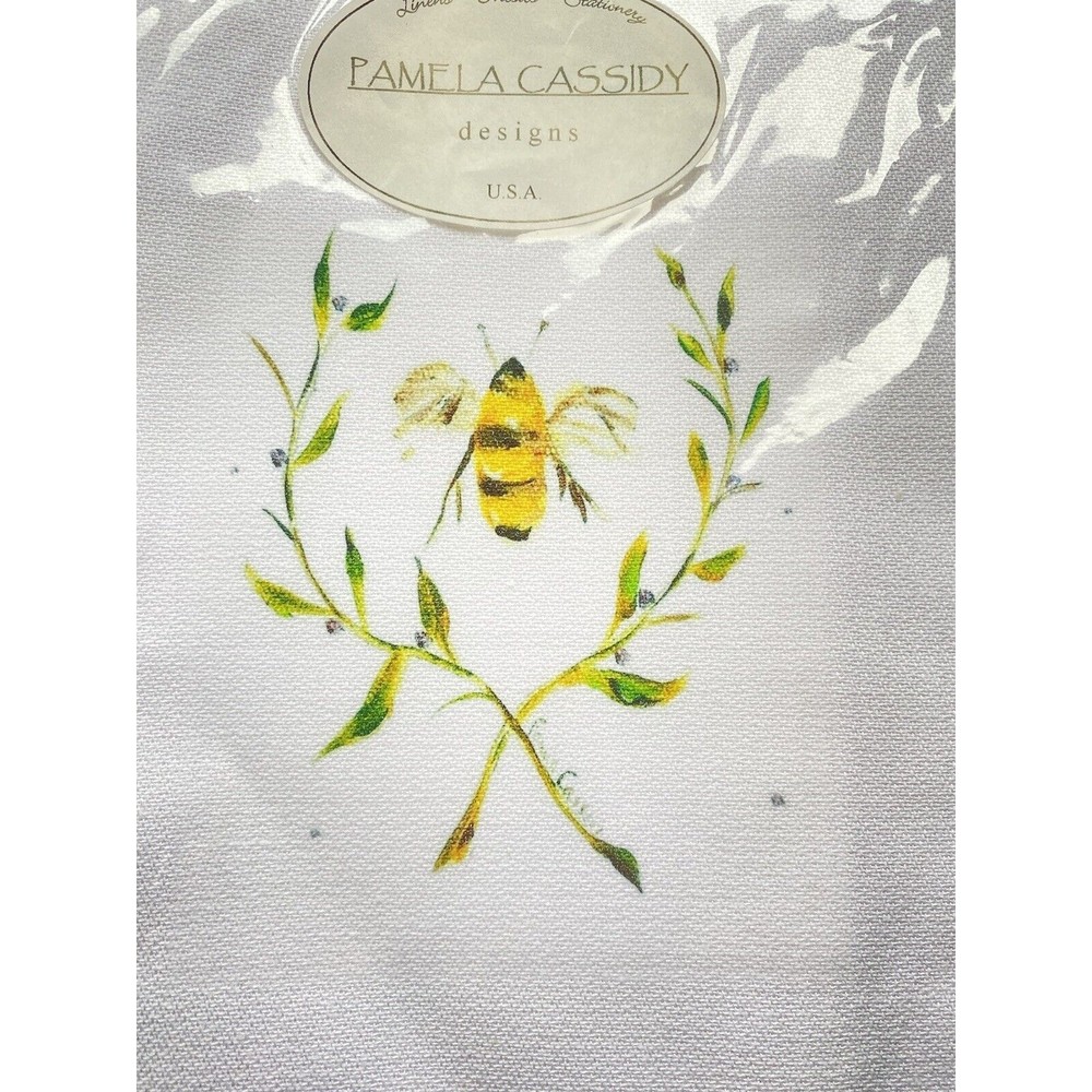 Pamela Cassidy Designs Bees Linen In the Garden 60952 Flour Sack Kitchen Towel